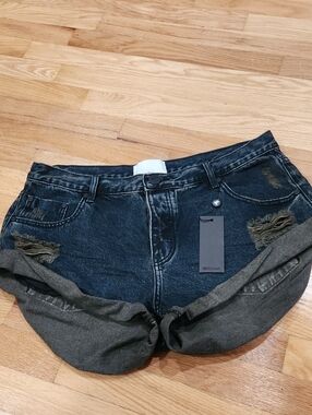 One Teaspoon Fox Black Bandit Denim Jeans with Black Leather Patch